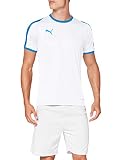 Puma Herren Liga Jersey T-Shirt, White-Electric Blue, XL