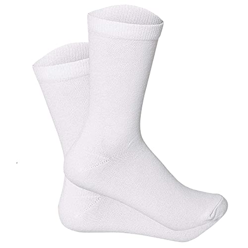 Image of Calf Length Full High Pure Cotton Plain Solid Color Formal Socks For Men and Boys - Pack of Pairs Free Size