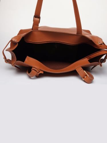 Image of Carrylux Soft PU Textured Tote Bag for Women