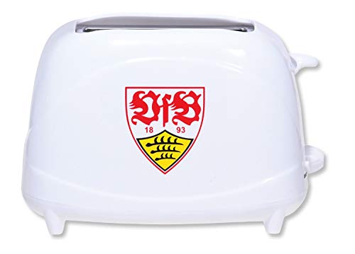 Toaster weiß mit Wappen/Er toastet VfB auf den Toast ABSOLUTES Must Have beim Frühstück