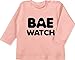 Shirtracer Baby Karneval und Fasching Kostüm - Bae Watch Schrift Schwarz - 18/24 Monate - Babyrosa - Babewatch - BZ11 - Baby Langarmshirt für Jungen und Mädchen