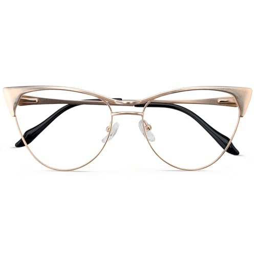 Blue Blockers Glasses for Women, Bluelight Glasses with Cat Eye Frame for Style, Comfort, Eye Strain Relief