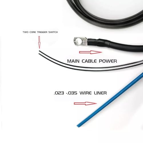 8ft or 10ft No Gas Mig Gun Replacement Fits Lincoln Century 80GL FC90 90i FC Flux-Cored Welder K3493-1 K2185-1 K5256-1 K2501-1 (8ft mig gun + tip)