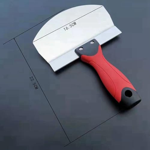 Nudiuhis 4 Eimerschaufel für Trockenbau, Gips Eimerschaufel Aus Edelstahl - 6,5 Gebogene, Konturierte Klinge für Farbe, MöRtel