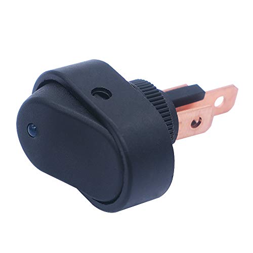 Mxuteuk ASW-20D-BU 4Pcs 30A 12V Rocker Switch Automotive Toggle Switch 3 Pin Spst Blue Led Light On-Off Switch Triangle Plug thumb #1