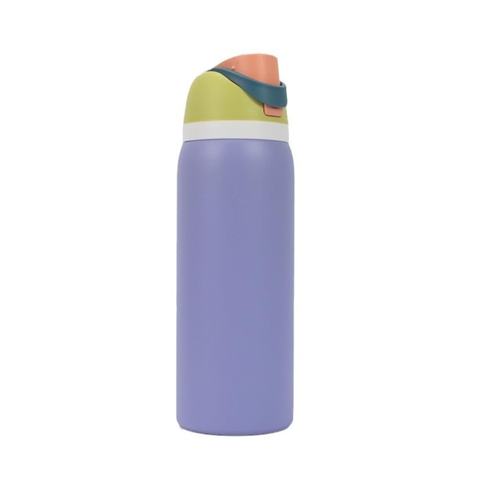 Besot 910ml Insulated Stainless Steel Water Bottle with Straw, Perfect for Outdoor Activities and Traveling, Food Grade Safe, BPA Free, Leak Proof Car Water Bottle... (Purple) — image 1