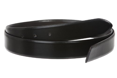 Men's 1 1/8" Black Cut-To-Fit One-Size-Fits-All Plain Leather Belt2