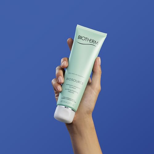 Biotherm Biosource Reinigungsschaum für normale Haut, Cleansing Foam mit Mineralien und Zink, mildes Reinigungsgel für ein erfrischtes Hautgefühl, 150 ml