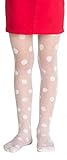 Penty Pretty Dotmania Tights for Girls (White, 4)