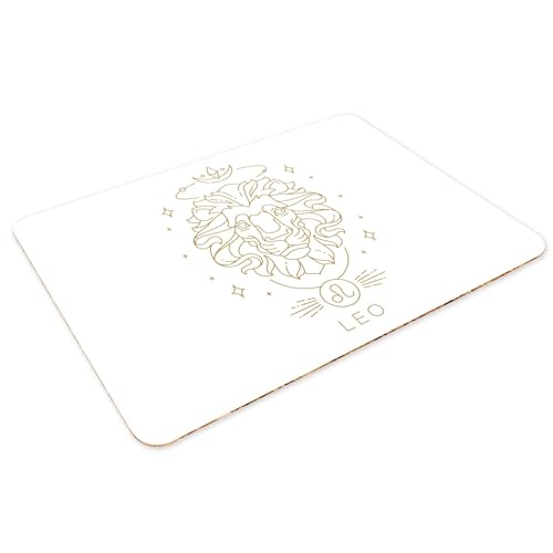 Sets de table dessous en liège lot de 4 napperons blancs zodiaque lion grand format