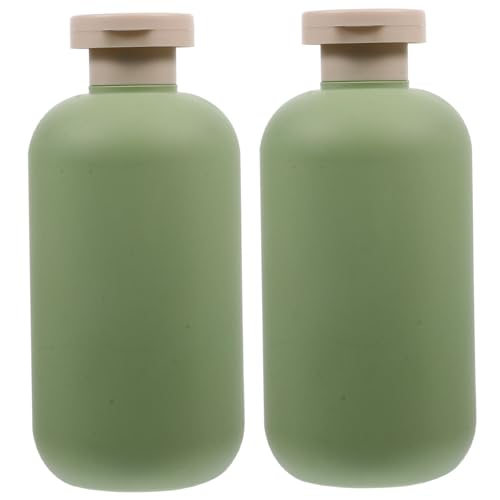UTHCLO 2 Piezas Botella de Concha Botella de locion contenedores de Viaje Voltear cremas y champú Botella de distribución de Viaje envases de loción Educación física Verde