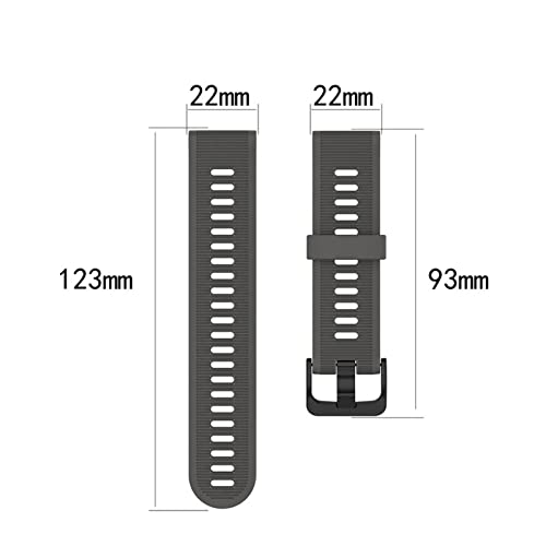 FULNES Pulseiras de silicone para Garmin Fenix 5 5 Plus 6 6Pro 22mm Pulseira Forerunner 935 945 S60