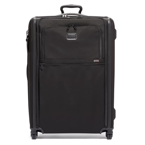 TUMI - Alpha X-Large Dual Access Expandable 4-Wheeled Checked Luggage - Zipper Expansion - Durable Ballistic Nylon - Extra Large Capacity Suitcase with TSA Lock - Dark Black