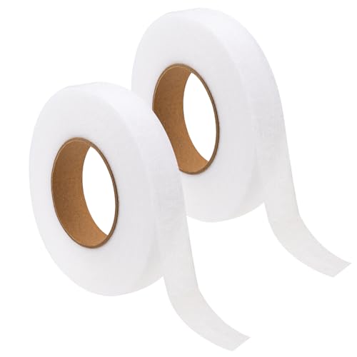 2Pcs Cinta de Tela Termoadhesiva, 128M Cinta Termoadhesiva, Cinta Adhesiva Dobladillo 20mm, Cinta Termoadhesiva Ropa, Reparación de Dobladillo sin Coser, para Cortinas, Pantalones, Vestidos, Vaqueros