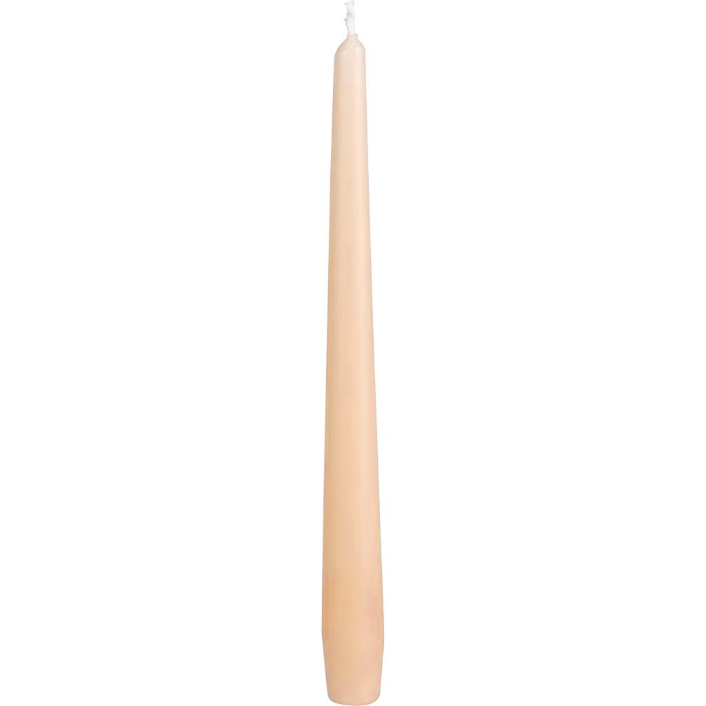 Eleganti candele a punta 250 x 23 mm, candele da tavola di alta qualità e decorazione da tavolo, antigoccia, inodore, durata 8 ore, certificazione RAL, Made in Germany (pesca, confezione da 12)
