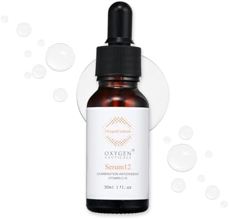 OxygenCeuticals Serum 12 โ Pure Vitamin C 12% + Vitamin E Antioxidant Brightening Serum, Gentle Formula for Sensitive Skin, Improves Tone & Radiance. 1 fl.oz (30ml)