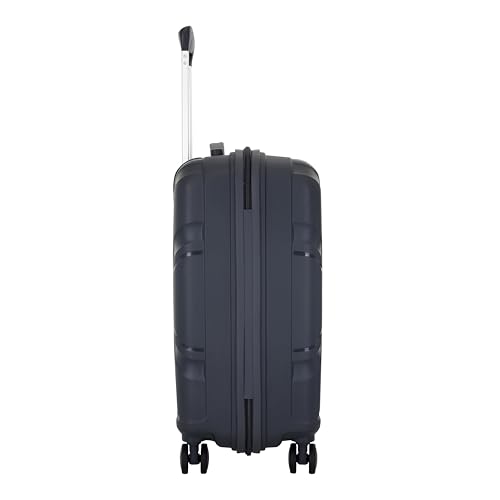 Image of American Tourister Krossplus 55 CM Small with TSA Lock & 8 Wheels Hard PC Spinner Cabin Luggage /Lightweight Suitcase for Travel /Trolley Bag for Travel /Travel Bag with Double Spinner Wheels- Black