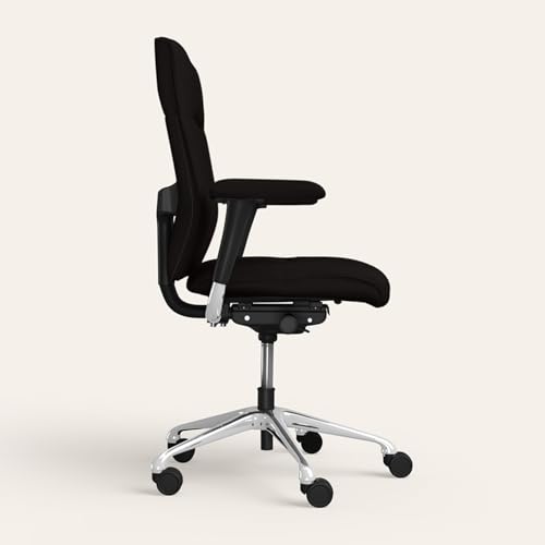 Image of Interio by Godrej La Sede Full Back Leather Executive Chair Black Ink, 5 Position Tilt Limiter