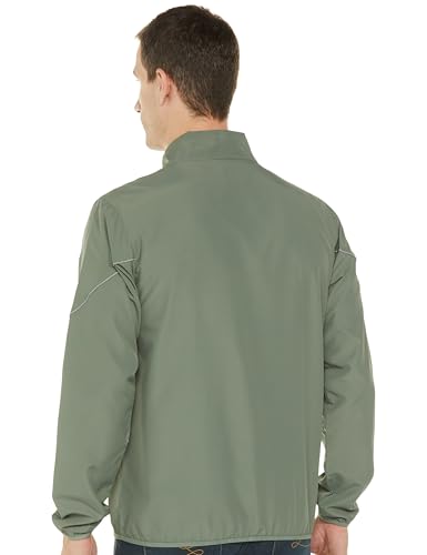 Image of Qube By Fort Collins Men's Polyester Standard Length Regular Fit Windbreaker Jacket - All-Weather & Winter Protection, Lightweight & Windproof