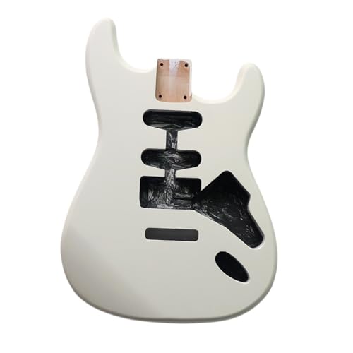 Unfinished Guitar Body Poplar Matte Vintage White Electric Guitar Body SSH Pickup Hole
