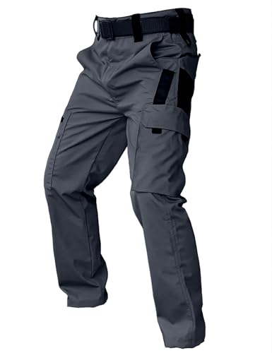Men's Hiking Tactical Pants Lightweight Work Cargo Pants Waterproof Outdoor Trousers Pants for Men