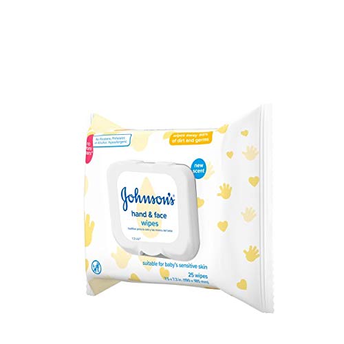Miniatura 8 de Johnson's Baby Toallitas limpiadoras para manos y cara para eliminar el 95% de los gérmenes y la suciedad de la piel, toallitas prehumedecidas