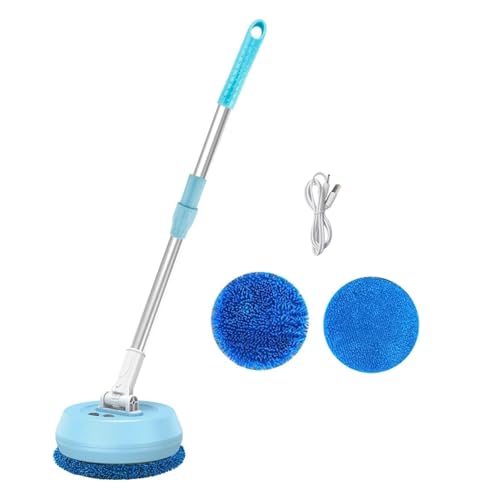 ZVD Lucidatrice Elettrica per Pavimenti, Lavapavimenti, Lavapavimenti a Secco e Bagnato, Lucidatrice Pavimenti, Ricaricabile, per Finestre, Soffitti, Auto, Appendere Quadri, Bag, Blu (Blu)