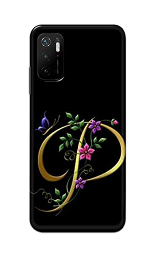 Image of Printed Hard Back Cover Case for Mi Poco M3 Pro 5G Back Cover (Alphabet P) -1803