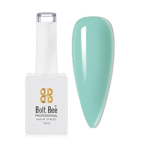 Image of Bolt Bee Light Blue Color Gel Nail Polish Soak Off UV Gel DIY at Home Manicure Salon Nail Art (23, 15ml)