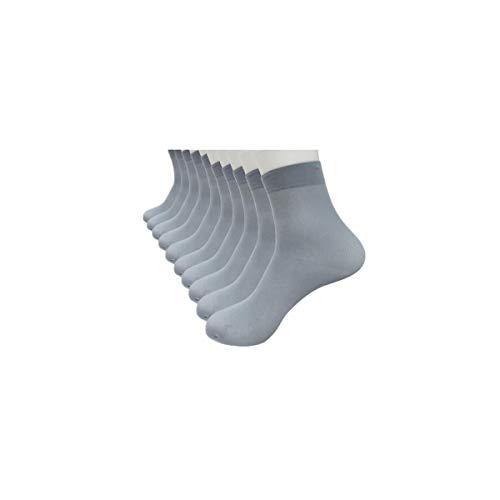 BaZhaHei-Calcetines Calcetines by hombre10 Pares de Fibra de bambú Ultrafino elástico Sedoso Medias de Seda Corta Calcetines de los Hombre de Seda Finos Transpirables de Fibra calcetín