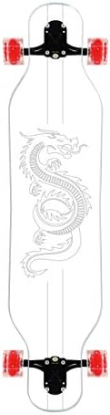 Ghost Long Board, 40 inchGhost Platypus Clear Longboard with Dragon Design