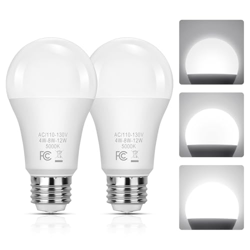 Yochoice 4/8/12W 3 Way Light Bulbs 40 70 100W Equivalent