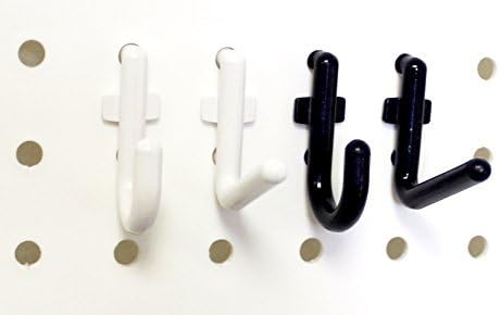 WallPeg 100 pk. Pegboard Hooks – 50 L, 50 J Flex Lock Pegs for Pegboard Tool Organizer - AM 116 B