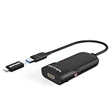 WAVLINK USB-C-zu-HDMI-Adapter, USB 3.0-zu-HDMI-Konverter, 2K@60hz, Displaylink-Chips unterstützen bis zu 6 Monitordisplays für Windows