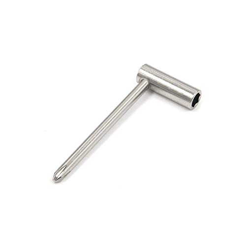 Bitray Guitar Adjuster Wrench, Guitar Bass 7mm Truss Rod Wrench Adjustment Wrench Electric Guitar Tool, Silver