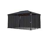 Deckt alle Seiten des Pavillon komplett ab und hat mittig einen Eingang mit einer Reißverschlüsstüre