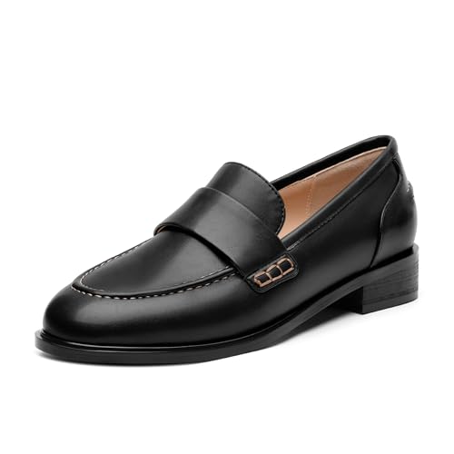 WAYDERNS Comfortable Loafers for Women Slip on Chunky Block Heels Round Toe Low Heel Pumps Shoes Business Office Work Party Dress Shoes 1.4 Inch