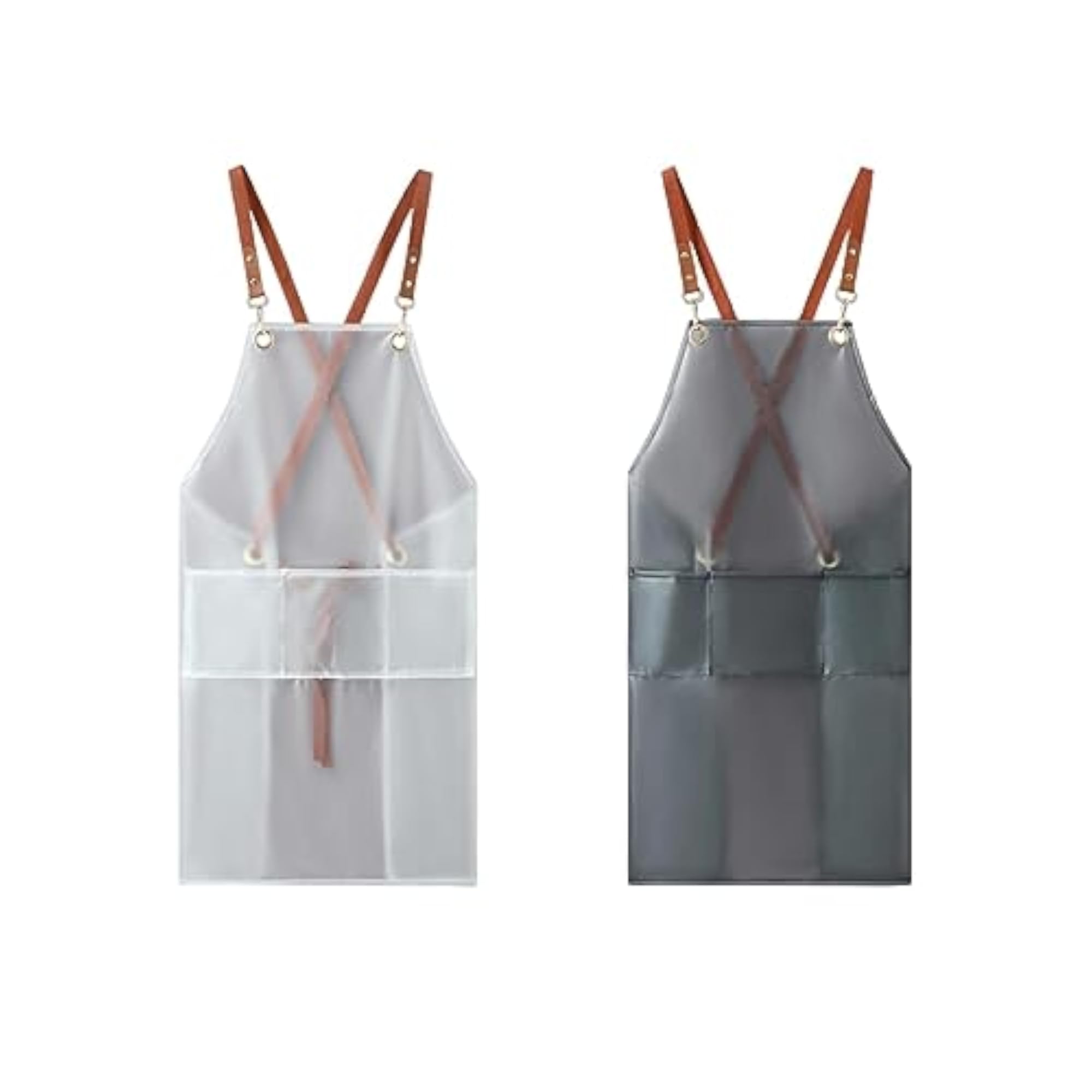 White Chef Apron for Cooking and Baking