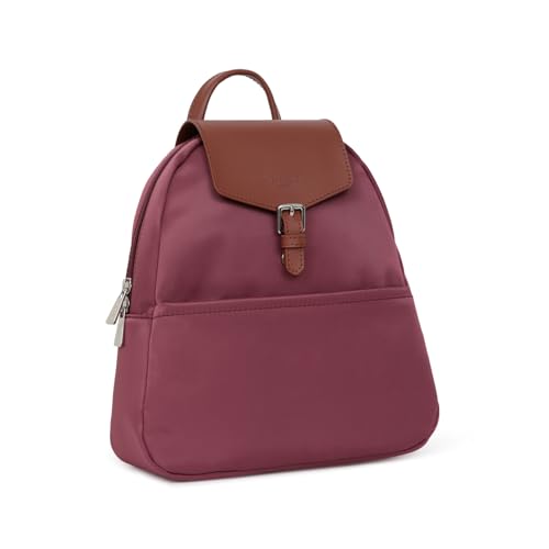 Hexagona - Sac à dos - Compatible téléphone portable - Pour Femme - Collection Pop - Cassis
