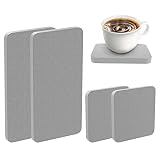 Foeacry Set of 4 Water Absorbent Diatomite Coasters, Diatomaceous Earth Bathroom Trays & Kitchen Soa