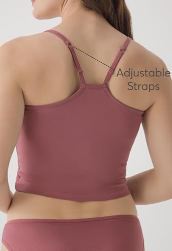 Image of Women's Everyday Shelf Bra Cropped Camisole 3-pack made with Organic Cot Cotton in a Fair Trade Certified Factory