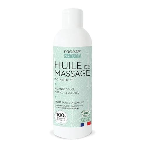 Huile de massage neutre Bio - 4 huiles végétales...