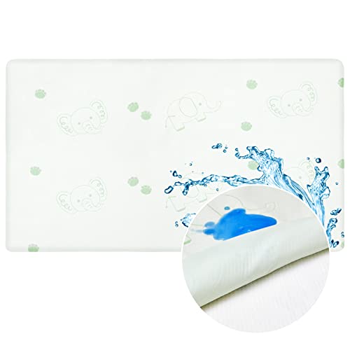 Crib Mattress Protector, Maidmax Waterproof Crib Mattress Protector, Quilted Fitted Baby Mattress Cover, Soft Breathable Bamboo Fiber Toddler Mattress Protector, White, 28 X 52 Inch #TOP1