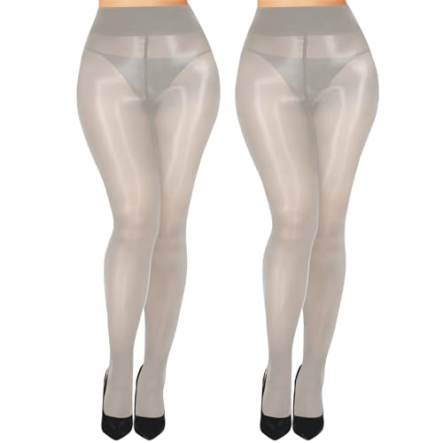 Image of Buauty Shimmer Tights for Women, Shiny Oil Pantyhose Stockings, Oil Bright Shaping Tight Ultra Shiny Sheer Tights High Waist