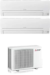 Mitsubishi MSZ-HR Klimaanlage Dual Split, 9000 + 9000 BTU, Inverter, Energieklasse A++/A+