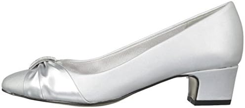Easy Street Women's Eloise Dress Pump, Silver Satin/Silver Easy Flex Dance Sole, 7.5 | Image 7
