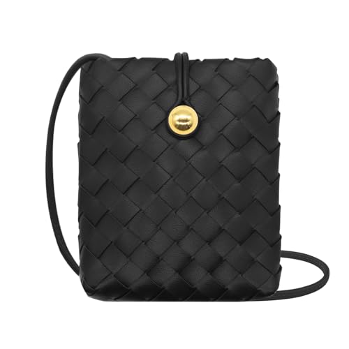 YAMEIZE Small Crossbody Bags Women Woven Handbags Phone Purse Cell Phone Shoulder Bag with Strap for Traveling Shopping