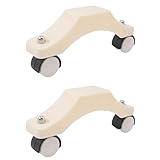 Bortivier Radiador Eléctrico con Soporte en Forma de U y Ruedas, Soporte Ajustable para Pies, Fácil de Mover, Color