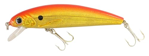 Abu Garcia Tormentor Floating Lure, Ideal for Trout, Perch, Pike, Zander and Bass, Seductive Action with Vibrant Fish-Catching Colours, Holo Orange/Yellow/Gold 9 cm