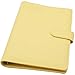 A5 PU Cuir Ordinateur Portable - ZSWQ Classeur à Anneaux en Cuir PU avec 6 Anneaux Ronds, pour A5 Filler Paper, Rechargeable pour Agenda de Remplissage, 1pcs(Jaune)